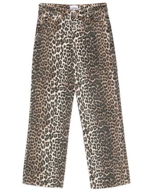 Ganni Straight Trousers - Grey