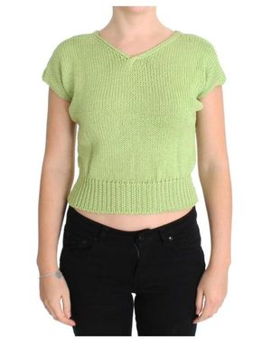 Pink Memories V-Neck Knitwear - Green