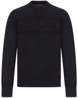 Gucci Round-Neck Knitwear - Azul
