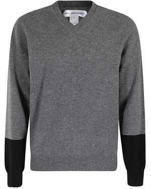 Comme des Garçons V-Neck Knitwear - Gris