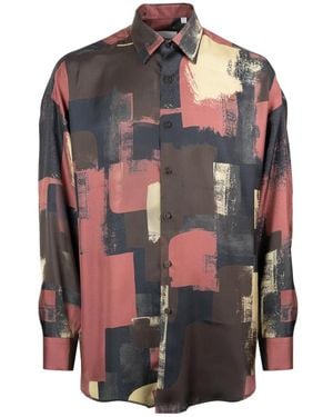 Costumein Overhemden ,Veelkleurig ,Abstract-Print Shirt Met Lange Mouwen - Meerkleurig