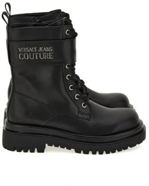 Versace Jeans Couture Lace-Up Boots - Black