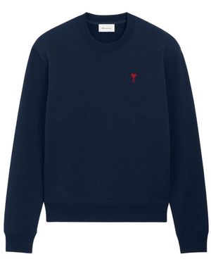 Ami Paris Ami De Coeur Katoenen Sweater - Blauw