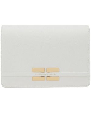 Elisabetta Franchi Accessoires ,Wit ,Katoen Shoulder Bag