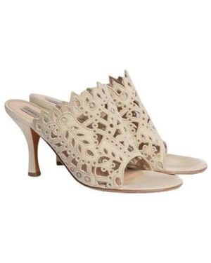 Alberta Ferretti Heeled Mules - Metallic