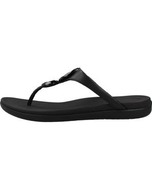 Fitflop Schoenen ,Zwart ,Leer Solay Glossy-Disc Teenslippers