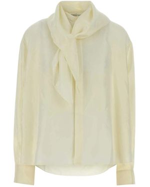 Carven Overhemden ,Wit ,Sh 303 Bow Shirt - Groen