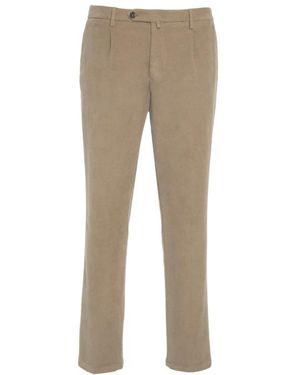 BRIGLIA Straight Trousers - Natural