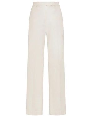 Seventy Broeken ,Katoen Pantalone Lungo A Gamba Dritta - Wit