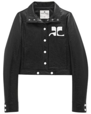 Courreges Jassen ,Zwart ,Réédition Short Jacket