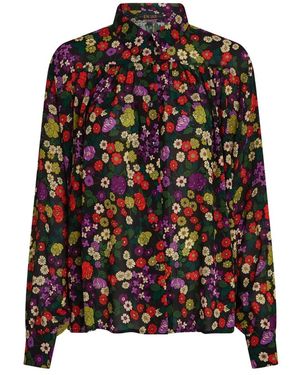 King Louie Overhemden ,Veelkleurig ,Leila Blouse Maven - Zwart