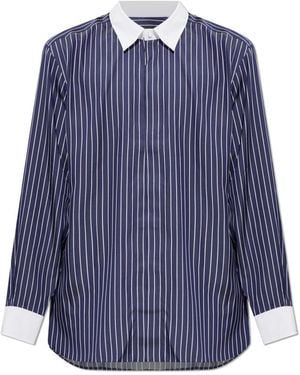Tom Ford Zijden Gestreepte Blouse - Blauw