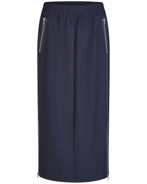 MARC AUREL Rokken ,Blauw ,Polyester Lichte Elastische Rok Met Ritssluiting