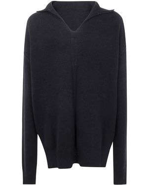 Rick Owens Truien & Vesten ,Zwart Trui Met Kraagontwerp - Blauw