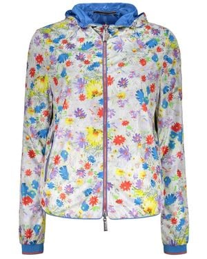 Moorer Techno Stof Jas - Blauw