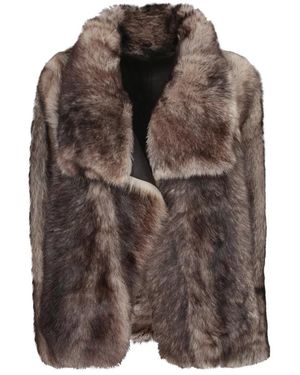 Yves Salomon Faux Fur & Shearling Jackets - Marrón