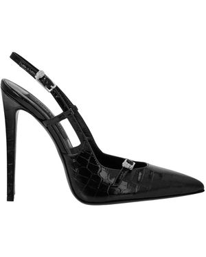Philipp Plein Slingback Shoes Skull - Schwarz