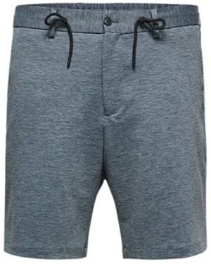 SELECTED Korte Broeken ,Grijs ,Casual Shorts - Blauw