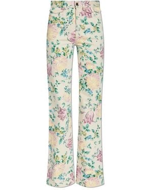 Chloé Jeans Mit Blumenmuster - Grün