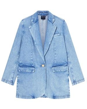 ARMANI EXCHANGE Jassen ,Blauw ,Denim Lichtgewicht Denim Jas