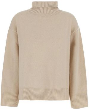 Soft Goat Truien & Vesten ,Wol Trui Met Col Voor - Naturel