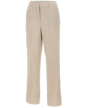 Marella Straight Trousers - Natural