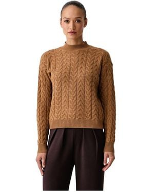 Benetton Strickpullover Mit Rundhalsausschnitt - Braun