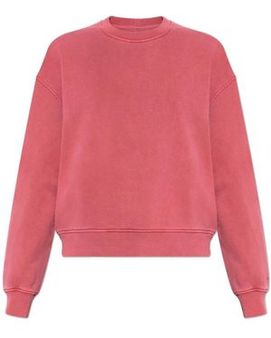 Samsøe & Samsøe Hoodies & Sweatvesten ,Roze ,Katoen Savan Sweatshirt - Rood