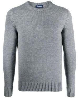 Drumohr Grauer Strickpullover