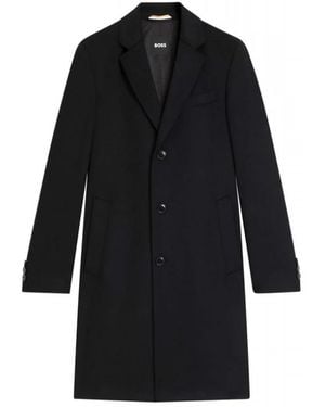 HUGO Single-Breasted Coats - Nero