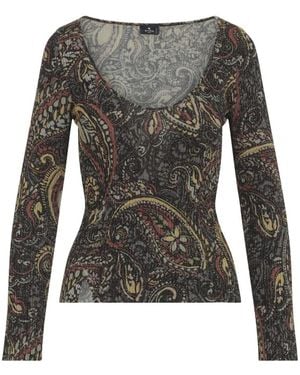 Etro Rundhalsausschnitt-Pullover - Grau