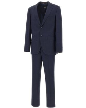 HUGO Single Breasted Suits - Blue