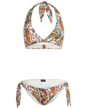 Etro Floral Paisley Bikini - Metallic