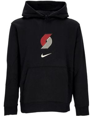 Nike Hoodies & Sweatvesten ,Zwart ,Katoen Portland Trail Blazers City Edition Hoodie