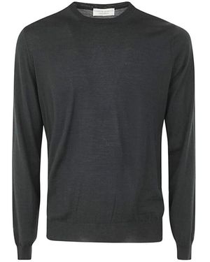 FILIPPO DE LAURENTIIS Grüner merino rundhalspullover - Schwarz