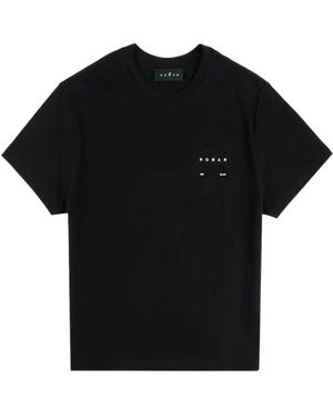 Hogan Tops ,Zwart ,Katoen T-Shirt Met Ronde Hals Van Katoenen Jersey