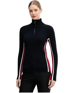 Fusalp Fitness ,Blauw ,Trainingsshirt Met Lange Mouwen - Zwart