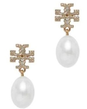Tory Burch Moondance Perlen- Und Pavé-Ohrhänger - Mettallic