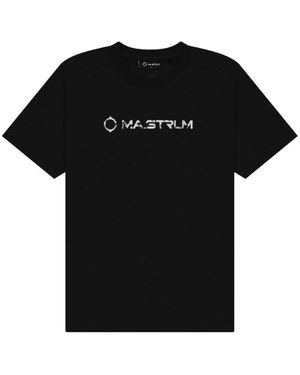 Ma Strum Cracked logo t-shirt jet - Schwarz