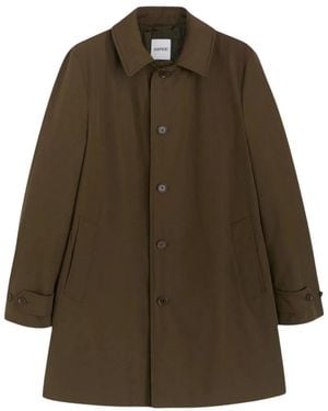 Aspesi Single-Breasted Coats - Marron