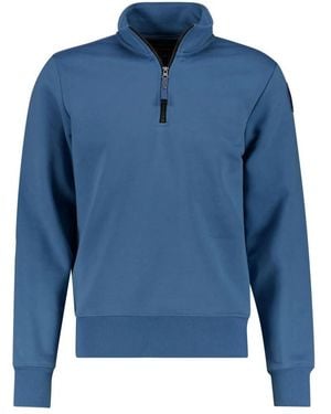Parajumpers Hoodies & Sweatvesten ,Blauw ,Katoen Broad Peak Half-Zip Fleece