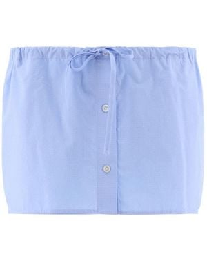 Alexander Wang Hellblaue Skort Mit Strass Und Kordelzug