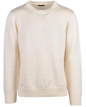Add Rundhals-Pullover - Weiß