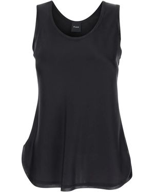 Plain Units Sleeveless Tops - Nero