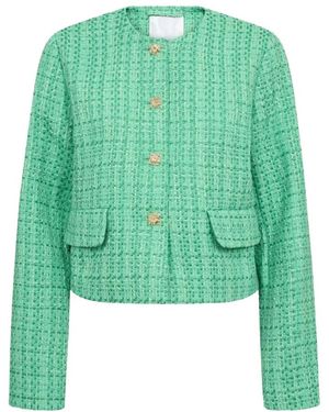 co'couture Jassen ,Groen ,Tweed Tweed Jas