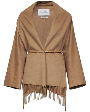 Max Mara Jassen ,Bruin ,Wol Mabilita Cardigan Jas