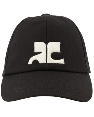 Courreges Accessoires ,Zwart ,Katoen Ac Logo Katoenen Pet