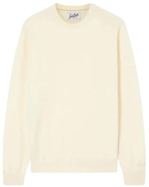 MC2 Saint Barth Truien & Vesten ,Wol Regent Crewneck Trui - Naturel