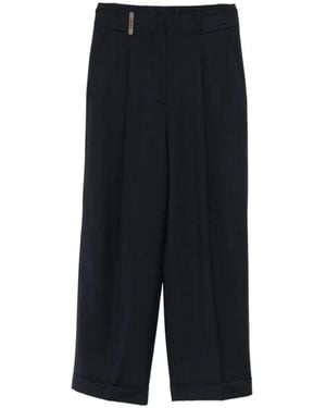 Peserico Straight Trousers - Zwart