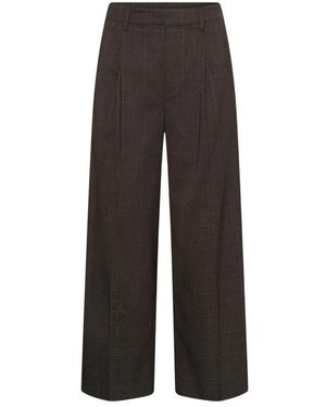 Kaffe Broeken ,Grijs ,Leer Kclenoma Broek